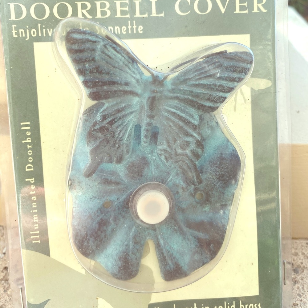 FIGI - doorbell cover- hand cast in solis brass.
